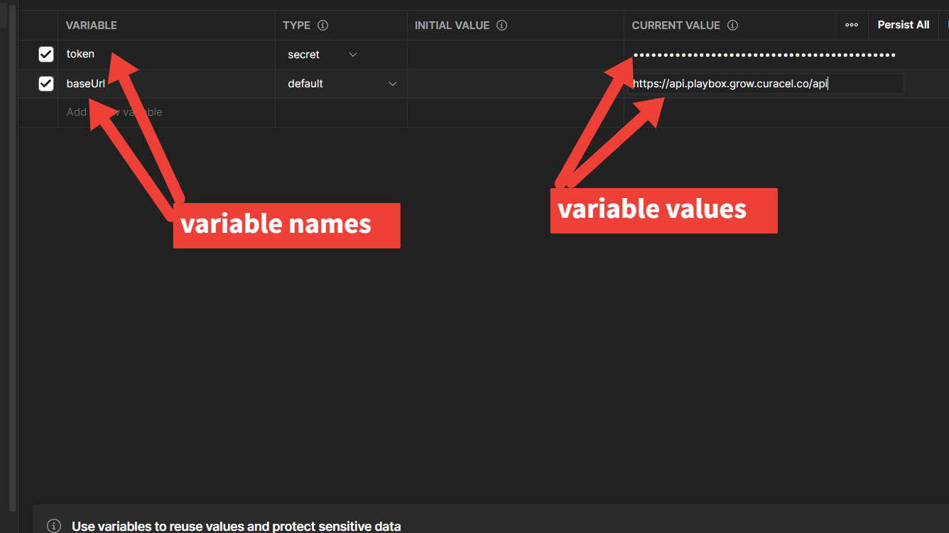 Curacel Grow Variables